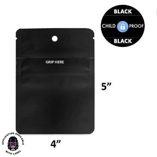 Loud Lock Grip N Pull Mylar Black Bag Starter Kit - 4 Sizes - (500 Bags Per Size)-Mylar Smell Proof Bags