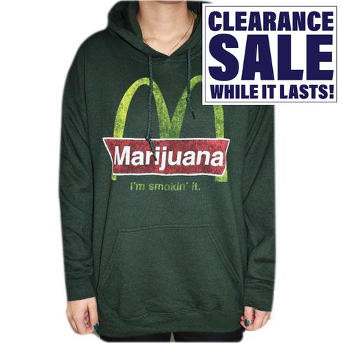Marijuana I'm Smokin' It - Forest Green Hoodie - Various Sizes - (1 Count)-Novelty, Hats & Clothing