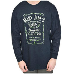 Mary Jane's Old 420 Long Sleeve Black T Shirt - Various Sizes (1 Count or 3 Count)-Novelty, Hats & Clothing