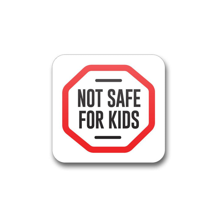Massachusetts Not Safe For Kids Compliance Label (.75" x .75" or 1" x 1") Square 1000 Count-Prescription Labels & State Compliant Labels