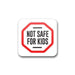 Massachusetts Not Safe For Kids Compliance Label (.75" x .75") Square 1000 Count-Prescription Labels & State Compliant Labels