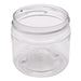MASTER-STOCK 2 oz Clear PET Straight Sided Plastic Jar (White Lid)-Glass Jars