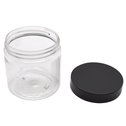 MASTER-STOCK 4 oz Clear Pet Plastic Single Wall Jar-Glass Jars