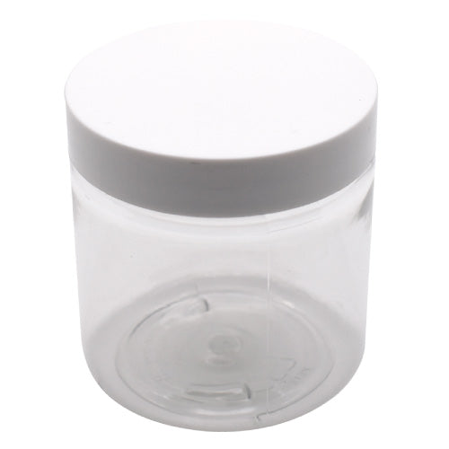 MASTER-STOCK 4 oz Clear Pet Plastic Single Wall Jar-Glass Jars