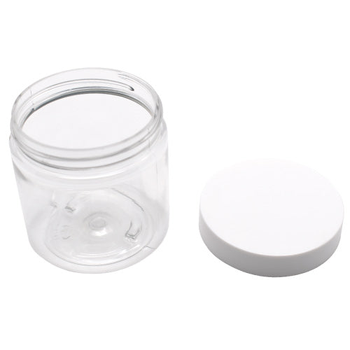 MASTER-STOCK 4 oz Clear Pet Plastic Single Wall Jar-Glass Jars