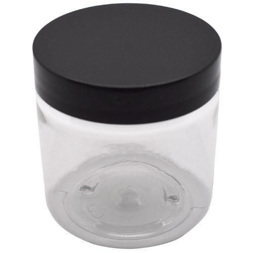 MASTER-STOCK 4 oz Clear Pet Plastic Single Wall Jar-Glass Jars