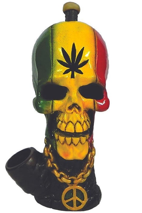 Medium Size Hand Made Resin Pipe - Various Designs - Style A - (1, 5, OR 10CT)-Hand Glass, Rigs, & Bubblers