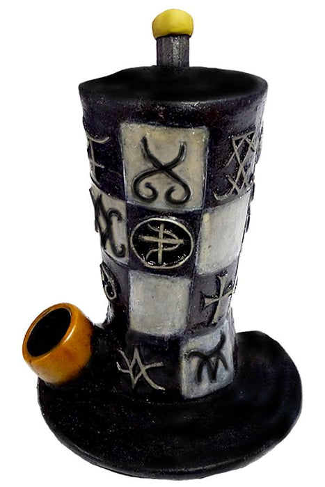 Medium Size Hand Made Resin Pipe - Various Designs - Style K - (1 Count)-Hand Glass, Rigs, & Bubblers