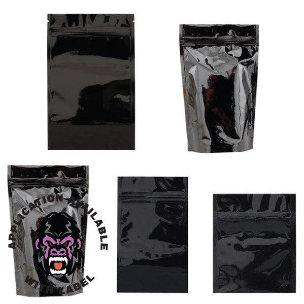 Mylar Bag Black With Window - 1 Lb Bag - 448 Grams — MJ Wholesale