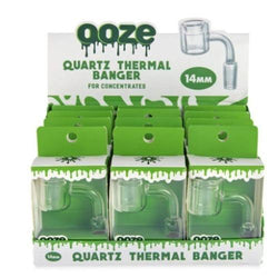 OOZE 14mm Male Thermal Quartz Banger - (12 Count Display)-Hand Glass, Rigs, & Bubblers