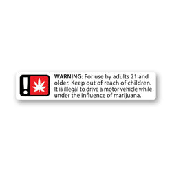Oregon Universal Warning Label .5" x 2.5" Inch 1000 Count-Prescription Labels & State Compliant Labels
