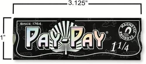 Pay-Pay 1 1/4 Negro Extra Lightweight Papers with Magnetic Closing (25 Books Per Display))-Papers and Cones