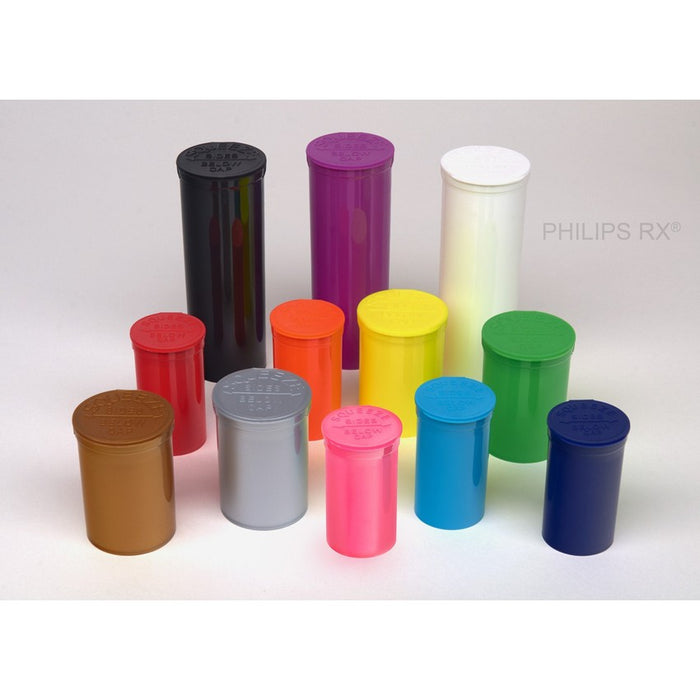 Plastic Vials, Natural Polypropylene Plastic Pop Top Child Resistant Vials