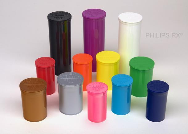 19 Dram Black Opaque Plastic Pop Top Container, 225/cs