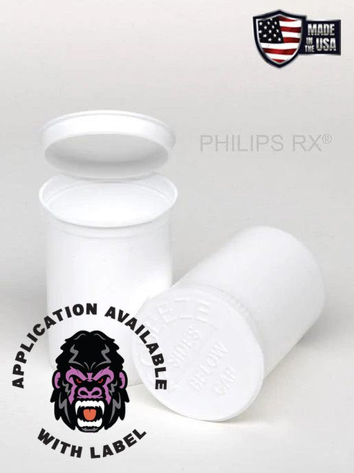 30 Dram White Opaque Plastic Pop Top Container, 150/cs
