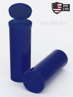 Philips RX 60 Dram Pop Top Vial - 1/2 Oz - Child Resistant - Blueberry - Opaque (75 Count)-Pop Top Vials
