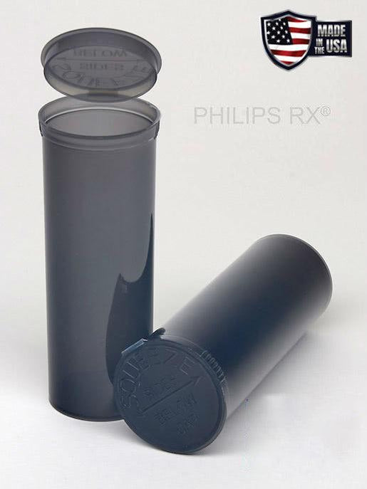 Philips RX 60 Dram Pop Top Vial | 1/2Philips RX 60 Dram Pop Top Vial | 1/2  