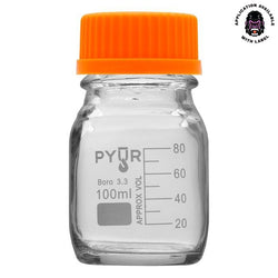 Pyur 100ml Glass Concentrate Beaker Reagent Media Storage Bottle GL45 Screw Cap - (1 Count)-Hydroponics