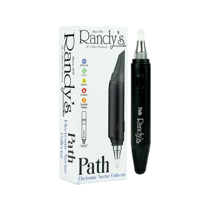 RANDY'S Path Electronic Dab Straw Concentrate Tool - Black - (1 Count)-Vaporizers, E-Cigs, and Batteries