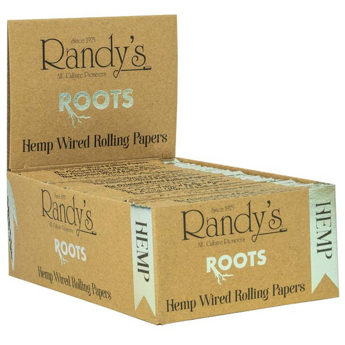 Randy's Roots Organic Hemp 77mm Rolling Paper 24 Papers Per Pack (25 Count  Display)