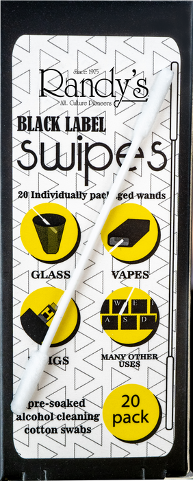 Randy's Swipes - Alcohol Cotton Cleaning Swabs - (10 Count Display)-Hand Glass, Rigs, & Bubblers