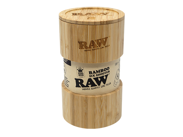 Mj Wholesale Papers and Cones - Raw Authentic Bamboo Six Shooter Variable Quantity Filler (1 Count)