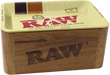 RAW Authentic Cache Mini Box - Wooden Stash Box With Tray (1 Count)-Rolling Trays and Accessories