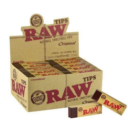 RAW Authentic Chemical And Chlorine Free Roll-up Tips (50 Count)-Papers and Cones