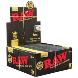 RAW Authentic Classic King Size Slim Black - (50 Count)-Papers and Cones