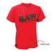 RAW Authentic Core Red T-Shirt - Various Sizes - (1 Count or 3 Count)-Novelty, Hats & Clothing