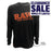 RAW Authentic Long Sleeve Black With Red Logo Crewneck - Various Sizes - (1 Count or 3 Count)-Novelty, Hats & Clothing