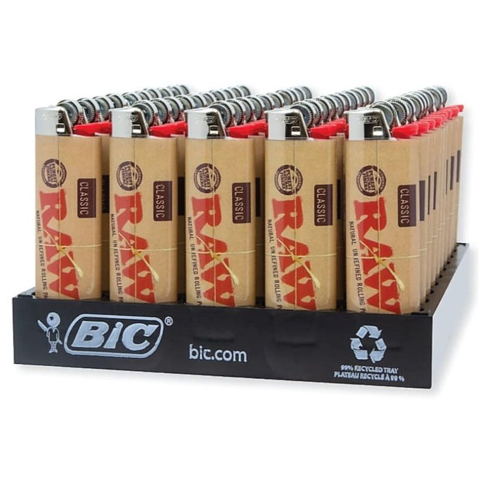 RAW Authentic Made By BIC Classic Lighter - 50 Count Display — MJ