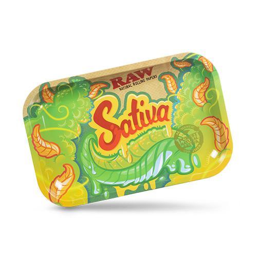 RAW Authentic Sativa Small Rolling Tray - (1 Count)-Rolling Trays and Accessories