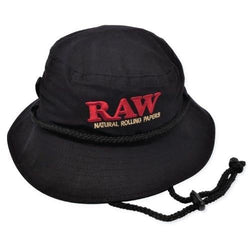 RAW Authentic Smokermans Bucket Hat - Black - (1CT, 3CT 6 Count)-Novelty, Hats & Clothing