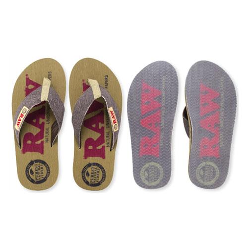 RAW Authentic X Rolling Papers Thong Sandal - Various Sizes - (1 Count)-Novelty, Hats & Clothing