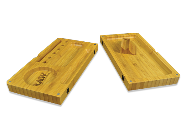 RAW BAMBOO ROLLING TRAY: RAW TRAY BAMBOO