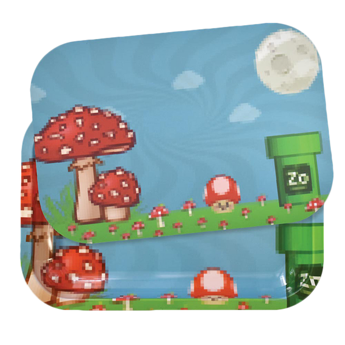 Rolling Tray Variety Pack Metal Tray w/ Magnetic Lid - 5 Designs - (20 Count)-Rolling Trays and Accessories