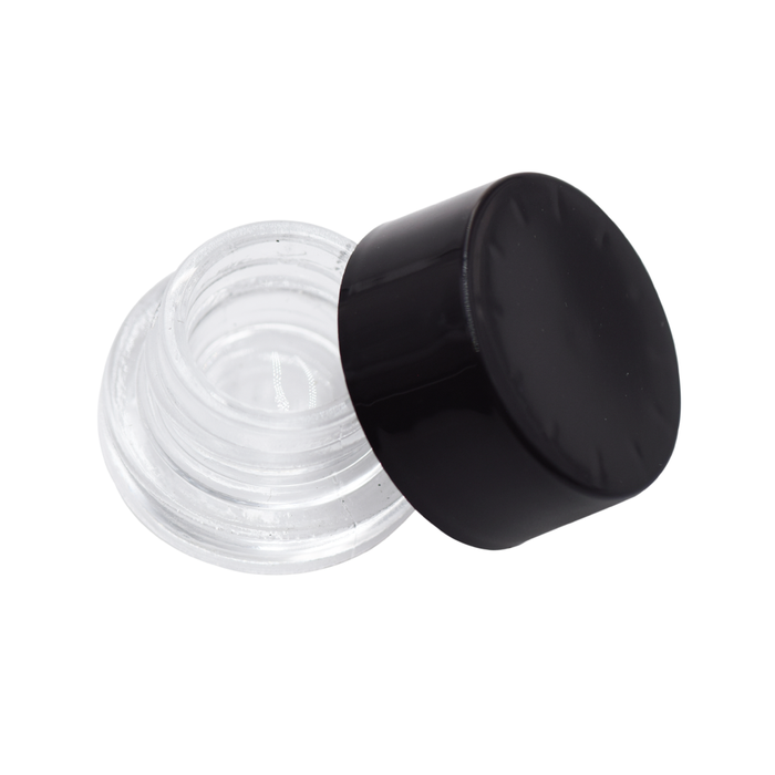 SAMPLE of 5 mL Glass Concentrate Container With Black or White Cap - Child Safe - (1 Count SAMPLE)-Concentrate Containers and Accessories