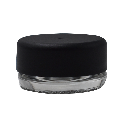 SAMPLE of 7ml Clear Concentrate Container with Black Child-Proof Cap (1 Count SAMPLE)-Concentrate Containers and Accessories