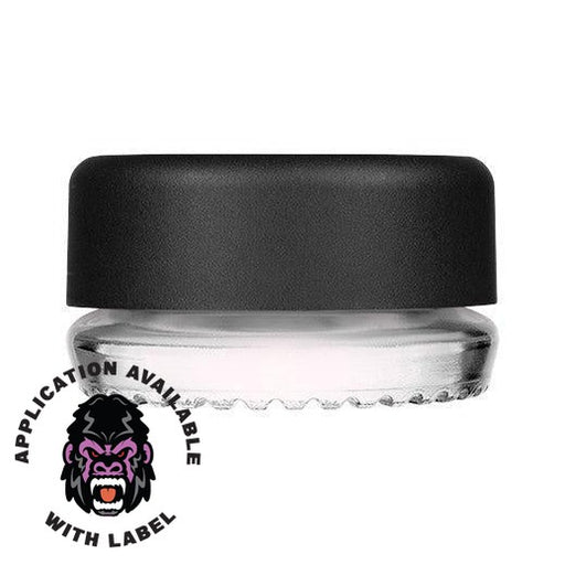 7ml Clear Glass Container - Black or White Cap 450 Count / Black