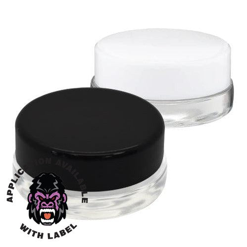 SAMPLE of 7ml Clear Glass Concentrate Container Black or White Cap - (1 Count SAMPLE)-Concentrate Containers and Accessories