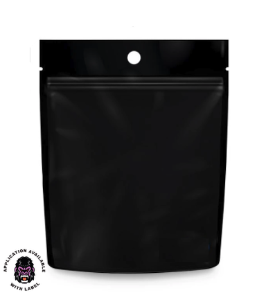 SAMPLE of Mylar Bag Opaque Black 1 Gram - 3" x 4.5" (1 Count SAMPLE)-MYLAR SMELL PROOF BAGS