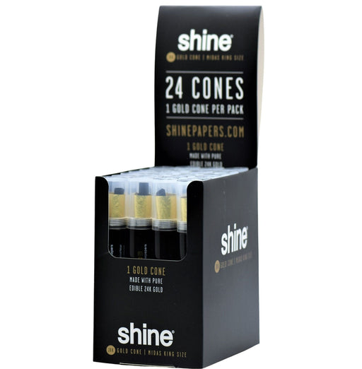 SHINE 24K Gold Cone - 1 Cone Per Tube (24 Pack Display)-Papers and Cones