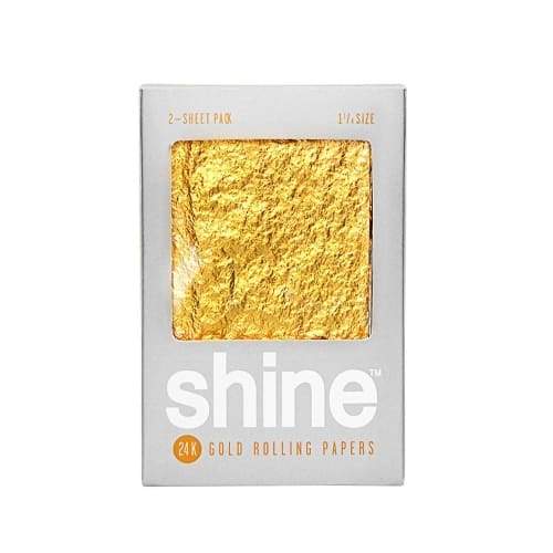 SHINE 24K Gold Rolling Papers 1 1/4 Size 2 Sheets (36 Pack Display)-Papers and Cones