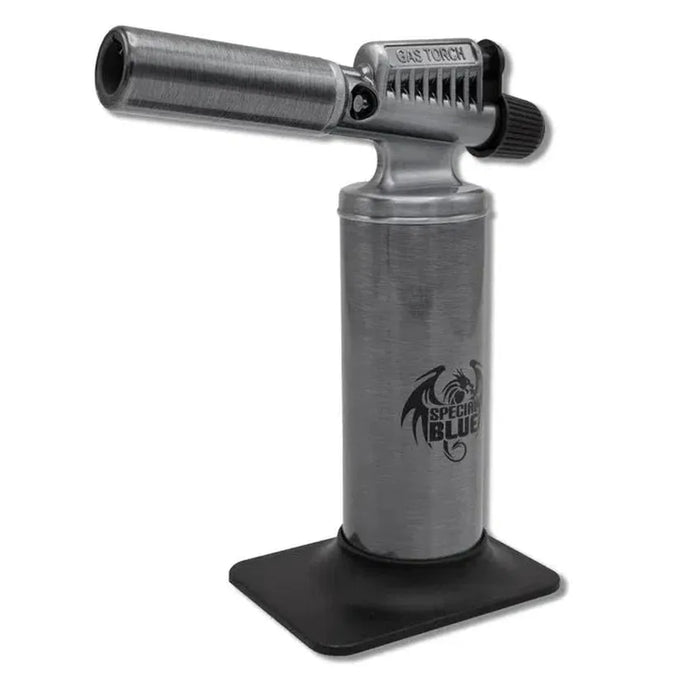 Special Blue Heavy Metal Single Flame Torch - Various Colors - (1CT, 6 Count)-Lighters and Torches