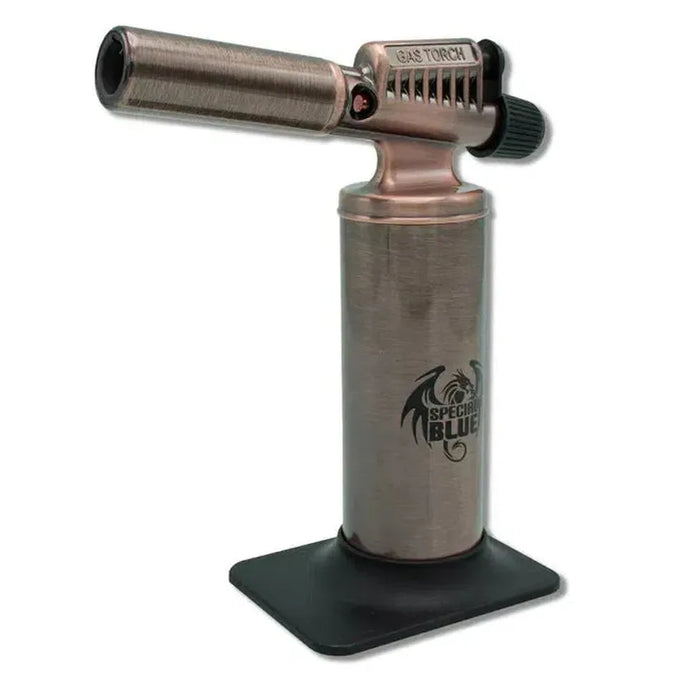 Special Blue Heavy Metal Single Flame Torch - Various Colors - (1CT, 6 Count)-Lighters and Torches