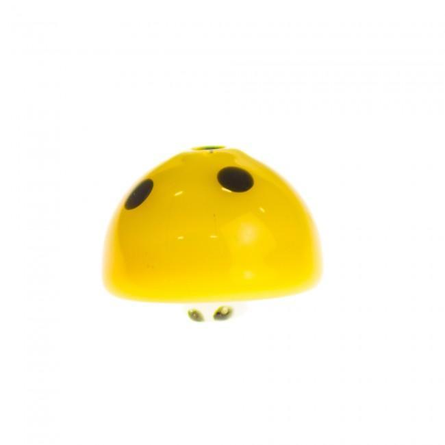 Spotted Mushroom Carb Cap - Yellow - (1 Count)-Hand Glass, Rigs, & Bubblers