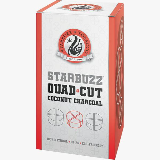 Starbuzz Premium Quad Cut Charcoal - (112 Count Per Box)-Hand Glass, Rigs, & Bubblers