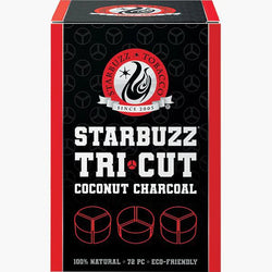 Starbuzz Premium Tri Cut Coconut Charcoal - (72 Count Per Box)-Hand Glass, Rigs, & Bubblers