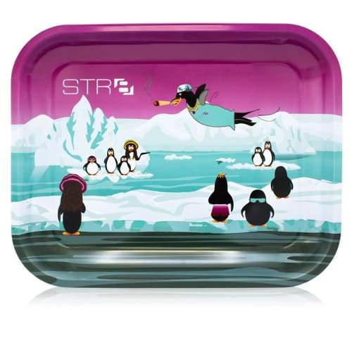 STR8 Metal Rolling Tray - Stoney Penguins - Available in Mini, Small or Large (1,5 OR 10 Count)-Rolling Trays and Accessories